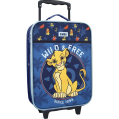 Vadobag Simba Lion King Trolley Suitcase 12 L Children Boys Girls Children's Suitcase Trolley Hand Luggage Children's Trolley Inner Dimensions: 40 x 30 x 10 cm, blue, Soft shell