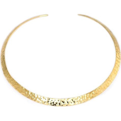 Windalf Men's Torques DVALIN Viking Choker Necklace Bohemian Touch Diameter 15 cm Handmade Brass, Brass