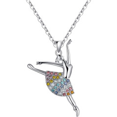 BESTYASH Ballett Halskette Halsketten ästhetisch Ballettschmuck Halskette für Frauen für Balletttänzerin Balletttänzer-Charm-Halskette Halskette mit Anhänger für Frauen Legierung