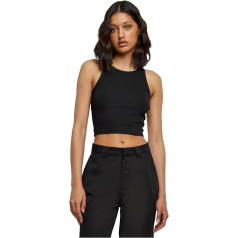 Urban Classics Ladies Cropped Rib Top Ribbed Top for Women Short Cut Slim Fit Available in Many Colours Sizes XS-5XL
