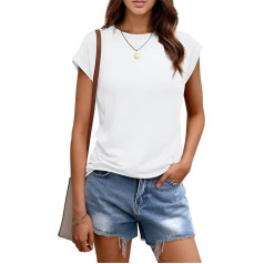 AirMood Women's Summer Casual Cap Sleeve T-Shirt