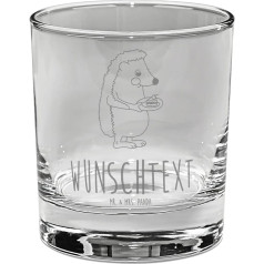 Mr. & Mrs. Panda Personalised Gin Glass Hedgehog Cake Piece - Personalised Gifts, Baking Gift, Good Mood, Birthday Cake