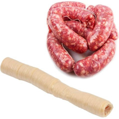 Fybida 14 m Edible Sausage Bowel - Drying Artificial Bowel for Homemade Aromatic Sausages, Ham Making and Kitchen Accessories