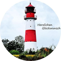 Lighthouse Edible Cake Topper 20 cm Diameter / Lighthouse Cake Topper