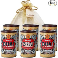 GUSTONE. David Rio Power Chai Espresso Gift Set 6 x 398g Tins Chai Latte