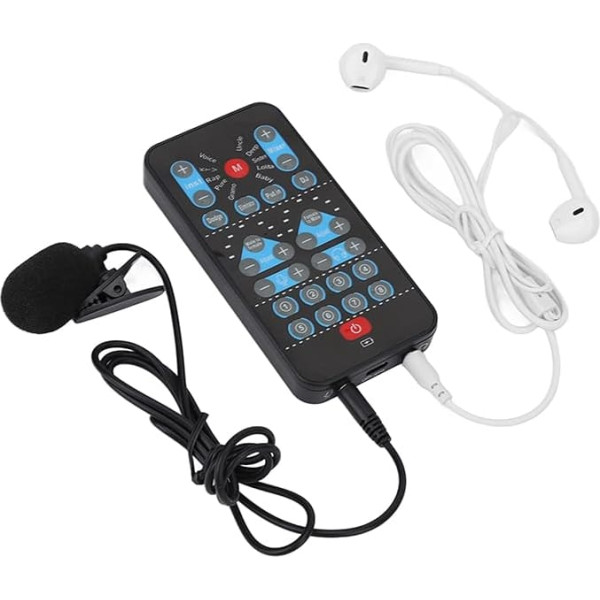 Voice Changer, Handheld Microphone Voice Changer Disguiser, Portable Voice Changer Device Sound Effects Machine with 8 Sound Effects, Mixer Board for Gaming Recording Live Streaming