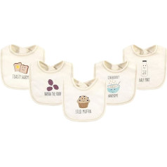 Touched by Nature Unisex Organic Cotton Baby Bib, muffin