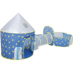 Crawling Tunnel, Play Tent with Tunnel, 3 in 1 Children's Play Tent Tunnel, Baby Tent with Tunnel, Ball Pit, Crawling Tunnel and More, with Storage Bag, for Home and Garden