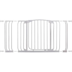 Dreambaby Chelsea Xtra-Wide Safety Gate Set - 1 gate + 2 extensions (Fits 97cm-133cm) White