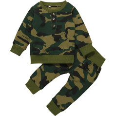 Generisch Clothing Baby Girls Set Outfits Boys Child Camouflage Pots + Trousers Winter Boys Outfits & Set Baby Clothing for Boys (Camouflage, 2-3 Years)