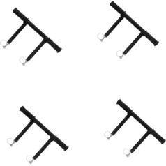 Pack of 4 Armrests of the Trolley Pram Handle Extension Ergonomic Pram Handle Pull Handle for Pushchair Handlebar Extension Bicycle Trolley Handlebar Stainless Steel Black