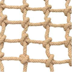 Kletternde Gurtbänder Outdoor-Kletternetz, Frachtseilleiternetz, Hochleistungs-Frachtnetz, Yard-Frame-Kletternetz, Baumhaus-Seilleiter Gewebtes Trenngitter Sisalseil Zaungeflecht(4*7m(12.12*21.21ft))