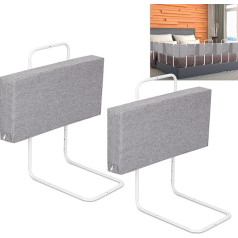 60 x 28 cm Bed Rail, Fall Protection, Baby Bed Rail, Children's Bed Rail, 5-Hole Height Adjustable, Bed Guard for Cots and Family Beds, Grey