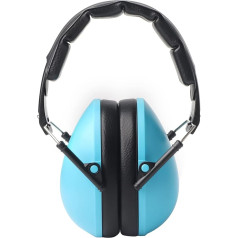 Ear Protection, Foldable NRR 30 dB Hearing Protection, Easy to Use Children's Noise Reduction Earmuffs, ABS Foam Earmuffs for Concerts, Sleeping, Learning, Children Playing (Blue), blue