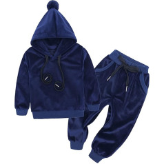 Baby Jogging Suit Hoodie with Jogging Bottoms Unisex Girls Boys Sports Suit Hoodie Clothing Outfit Set for Toddlers Autumn Winter
