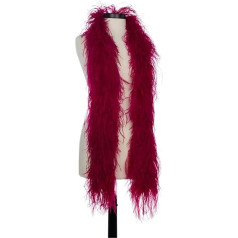 2 Meters 1 ply 2 ply 4 ply 6 ply 10 ply Black Ostrich Feather Boa for Party Dress Decoration Fluffy Ostrich Feather Boas Brother (Color : Light Grey, Size : 4-ply) - 4ply - Burgundy