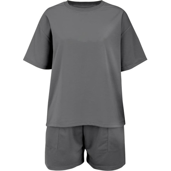 Kids Summer Outfits Short Sleeve Crew Neck Elastic Shorts Set Solid Color 2 Pieces Boys Girls Solid Color Cotton Trendy Simple Casual