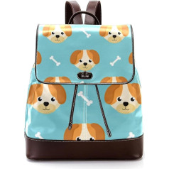Personalisierte Schultaschen Büchertaschen für Teenager, niedlicher Cartoon-Hundeknochen, Mehrfarbig, 27x12.3x32cm, Rucksack Rucksäcke