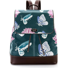 Schmetterling Chrysanthemen niedliche personalisierte Schultaschen Büchertaschen für Teenager, Mehrfarbig, 27x12.3x32cm, Rucksack Rucksäcke