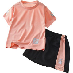 Bekleidungssets Für Jungen 2-teilig Cartoon Print Casual Shorts Kinderanzüge Fussball Sport Outfits T-shirt Set Kleinkind Zweiteiliges Boys 2-14 Jahre