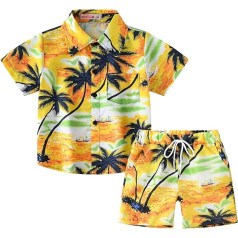 Shorts und T-Shirt Set für Kinder elastischem Bund Baummwolle Hosen mit Shirt Sets Sport-Oberteile Sport-Hose Sommer Kleidung 2-teilig Outfit Activewear Jungen 2-11 Jahre