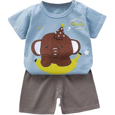 Children's Toddler Baby Boys Cute Tracksuit Activewear Short Sleeve T-Shirt Tops (2-13 Years) Summer Tops + Shorts Gentleman Suits Romper Boy Set and Girls Clothing Outfits