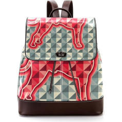 Personalisierte Schultaschen Büchertaschen für Teenager, abstrakter Hund, mehrfarbig