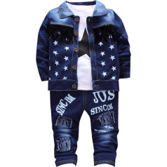 Bekleidungssets Jungen - Kinder Jungen Gentleman Anzüge Weiche Baumwollmischung Shorts und Blusen Sets Langarmshirt mit Hose Lässig Kinder Kleidung Zweiteiliges für Taufe Geburtstagsparty Hochzeit