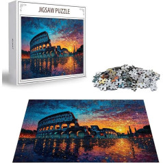 Puzzle Rom Puzzle 5000 Teile, Holzpuzzle Erwachsene, Mehrfarbig Holzpuzzle, Klassische Puzzles Kolosseum Wooden Jigsaw für Erwachsene Und Kinder 14 Jahren, Geschenke Home Wand Dekor 156x105cm D-335