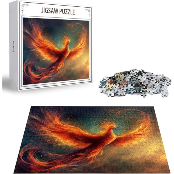 Puzzle Tier Puzzle 200 Teile, Holzpuzzle Erwachsene, Mehrfarbig Holzpuzzle, Klassische Puzzles Phönix Wooden Jigsaw für Erwachsene Und Kinder 14 Jahren, Geschenke Home Wand Dekor Puzzles 35x25cm D-84