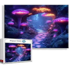Puzzle Pilz Wald 2000 Teile Groß XXL 100 x 70 cm, Jigsaw Art Impossible Erwachsene Anspruchsvoll, DIY Klassische Jigsaw Erwachsene, Junge, Mädchen, Geschicklichkeitsspiel für Die Ganze Familie Q-8