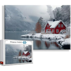Puzzle Winter Landschaft 2000 Teile Groß XXL 100 x 70 cm, Jigsaw art Impossible Erwachsene Anspruchsvoll, Klassische Jigsaw Erwachsene, Junge, Mädchen, Geschicklichkeitsspiel für Die Ganze Familie W-5