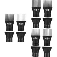 PACKOVE 3 Sätze Beheizte Trocknerbürste Professioneller Ersatz Föhnaufsatz Reisetrockner Diffusor Föhnaufsatz Haartrockner Zubehör Lockige Haartrocknerdüse Schwarz 4 Stück * 3