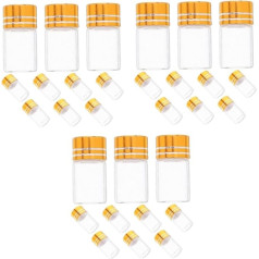 3 Sätze Kombinationsformen Sprühflasche Umgang Mit Pappbechern Ätherische Öle Flasche Kleine Glasbehälter Flüssige Rollflasche Tropfdeckel Für Ätherische Öle Golden 50 Stück * 3