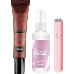Press On Nail, Glue Adhesive Seal, Powerful Solid Nail Bonding, Multifunctional Long-Lasting Hold, Easy Removal, Perfect for Fake Nails Application, 60 ml