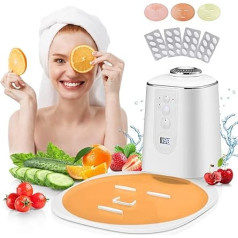 Mask Machine, Face Mask Set with 32 Pieces Collagen, DIY Natural Fruit Vegetable Face Masks Machine, Make Your Own Visual Masks, Intelligent Voice, Automatic Cleaning