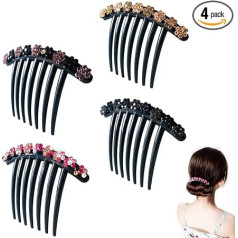 Set of 4 Hair Comb Rhinestone Teeth Hair Comb Hair Accessories Vintage Headpiece Accessories for Girls Women