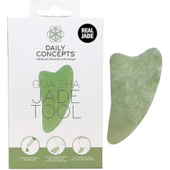 Daily Concepts Daily Jade Gua Sha Facial Tool to Help Sculpt Facial Features by Stimulating the Face and Leaving Brighter Glowing Skin, Safe for All Skin Types 107 g
