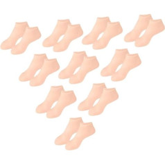 rockible 10 Paar Silikonsocken rissen Fersenbehandlung, robuste feuchtigkeitsspendende Sockenfußpflegehülsen, Haut