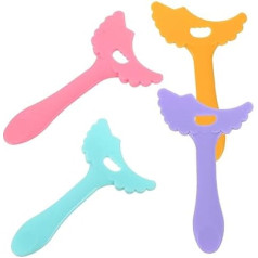 Pack of 4 Eyeliner Silicone Moulds Eyeshadow Stencil Multifunctional Tool Women Make Tools Cosmetic Aids for Women Girls Mascara Carla Seal Aid