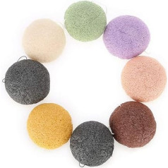 Schwammgesicht, Puff Gesichtsschwamm 8pcs Farbe Runde Typ Wash Face Flatter Gesichtsschwämme Zum Waschen von Gesicht Natürlicher Gesichtspflegekörper Schwämme