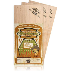 Axtschlag WPLA1 Wooden Barbecue Planks Alder Wood Pack of 3