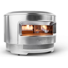 Solo Stove Pi Pizza Oven | Includes Mobile Outdoor Pizza Oven, Wood-fired Pizza Stone (13 mm Thick), Material: Stainless Steel, Dimensions (H x W): 38.4 x 52 cm, 13.8 kg