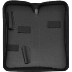 FOVAOK Friseurscherentasche aus Kunstleder geeignet für Haarschere, Friseurschere, Friseur-Zubehör, schwarz, 5 unidades