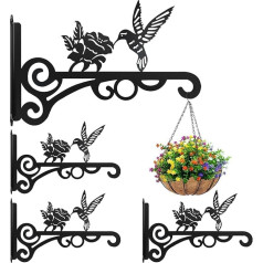 Iron Plant Hangers, Hanging Basket Brackets, Wall Hooks, Metal Plant Hangers for Outdoors, Heavy Duty Plant Hooks for Hanging Plants, Bird Feeder, Wind Chime, Lantern