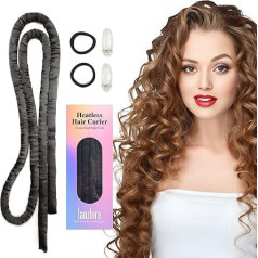 Lanzhire Heatless Hair Curler, Heatless Curling Rod Headband, No Heat Curlers to Sleep In, Overnight Heatless Curls Headband, Lazy Hair Rollers for Women Girls (Black)