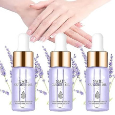 Cuticle Oil, Rich Vitamin Cuticle Oil, Cuticle Oil, Nail Growth and Strengthening Serum, Strengthens Nail Oil, Promotes Rapid Growth of Nails (Lavender, 3 Pack)