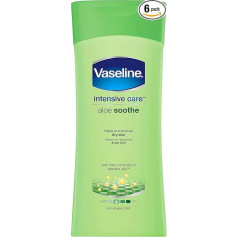6 x Vaseline Intensive Care Body Lotion - Aloe Soothe - Reduces Dry, Cracked Skin - 400 ml