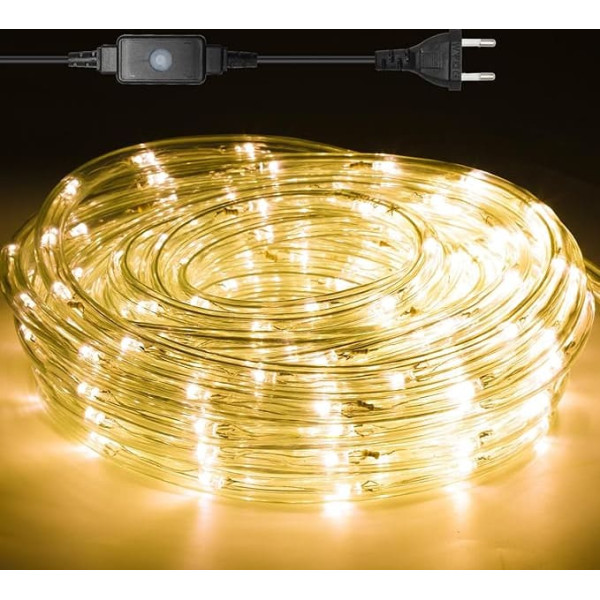 Randaco 40 m LED Rope Light, 960 LED Light Tube Outdoor, IP20 Decorative and Lighting LED Hose, Black Controller with Memory Function, for Garden, Party, Wedding, Halloween, Warm White