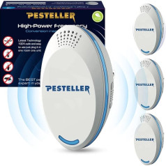 Ultrasonic Mice and Rats - Pack of 4 | Ultrasonic Mouse Repeller Against Parasites | Mosquitoes, Insects, Rodents, Marine, Ants, Cockroaches, Flies